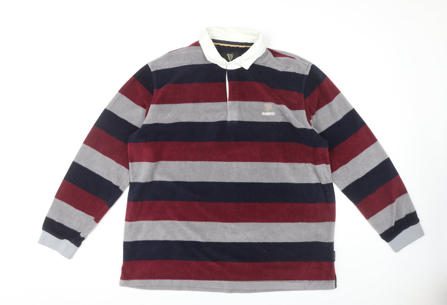 Guinness Men's 2XL Multicoloured Striped Polo Shirt