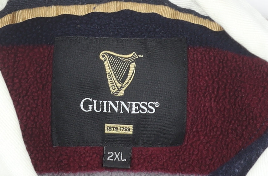 Guinness Men's 2XL Multicoloured Striped Polo Shirt