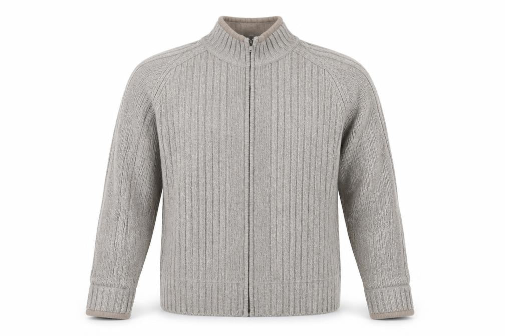 Marks and Spencer Men's Grey Cable-Knit Jumper M