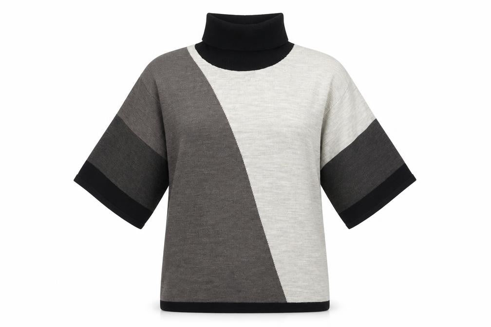 Marks and Spencer Women's Multicoloured Roll Neck Jumper Size 8