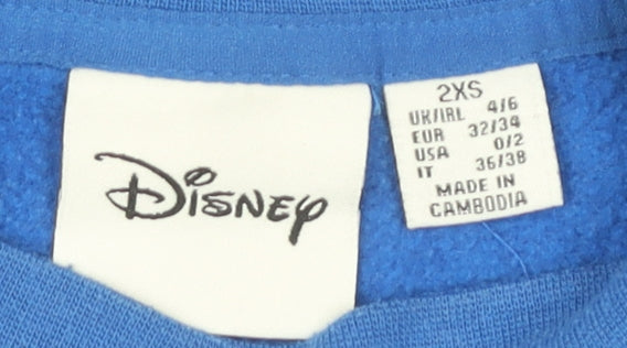 Disney Women's Blue 2XS Sweatshirt