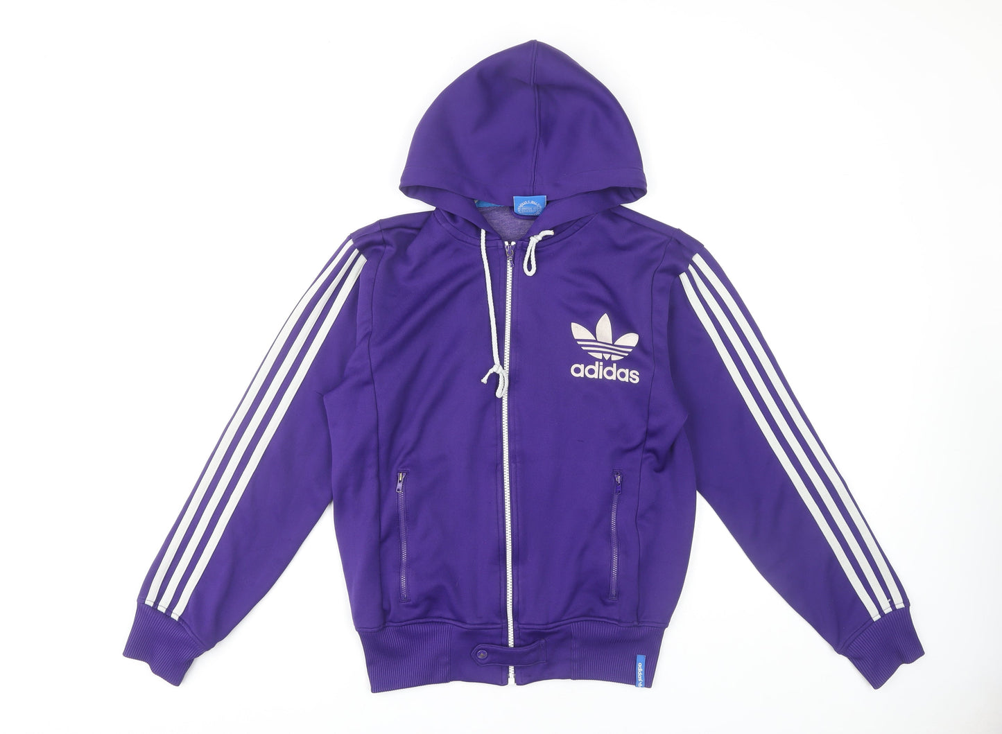 Adidas Men's Purple Full Zip Hoodie, Size S