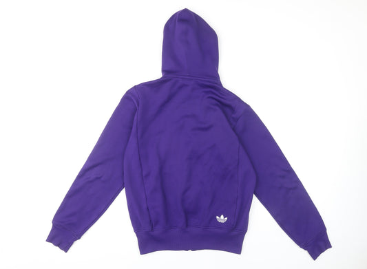 Adidas Men's Purple Full Zip Hoodie, Size S