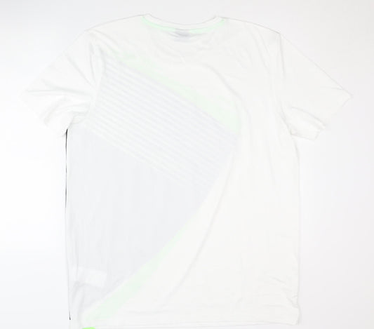 Sports Men's White XL T-Shirt Gym Training