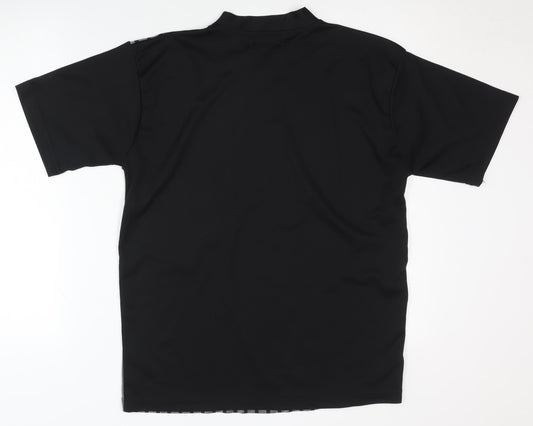 Versace Men's Black Striped Jersey T-Shirt L