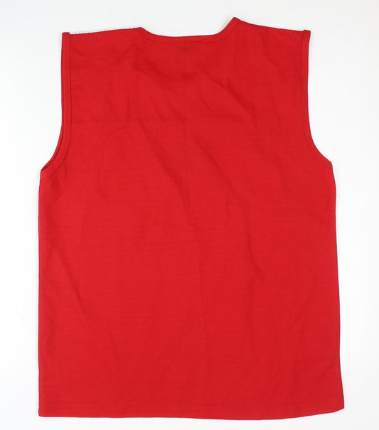 Mayne Men's Red Tank Top Size L
