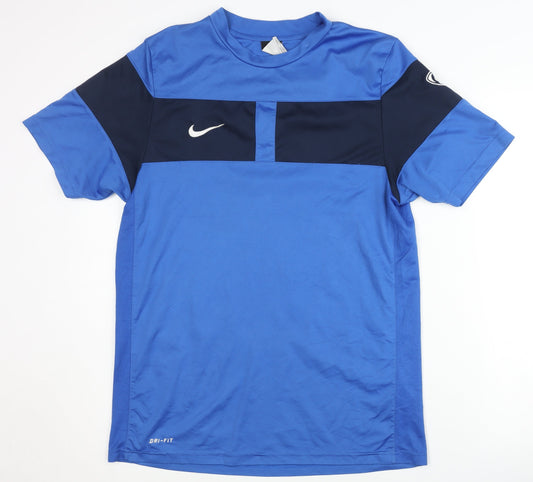 Nike Men's Blue Medium Jersey T-Shirt - Breathable