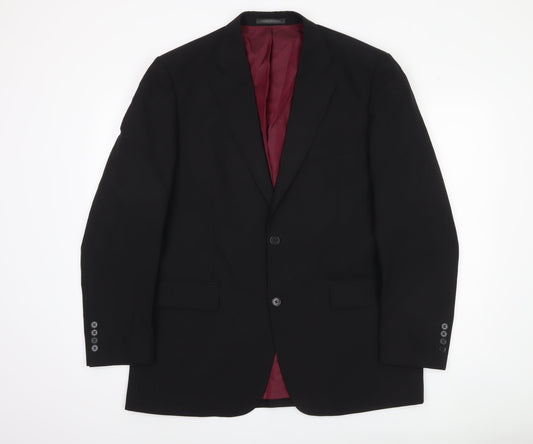 Greenwoods Elite Men's Black Blazer 42R Single-Breasted