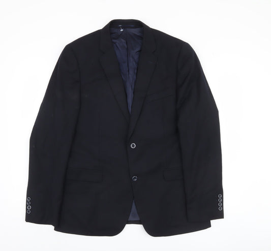 DKNY Men's Dark Blue Blazer 42R Single-Breasted Jacket