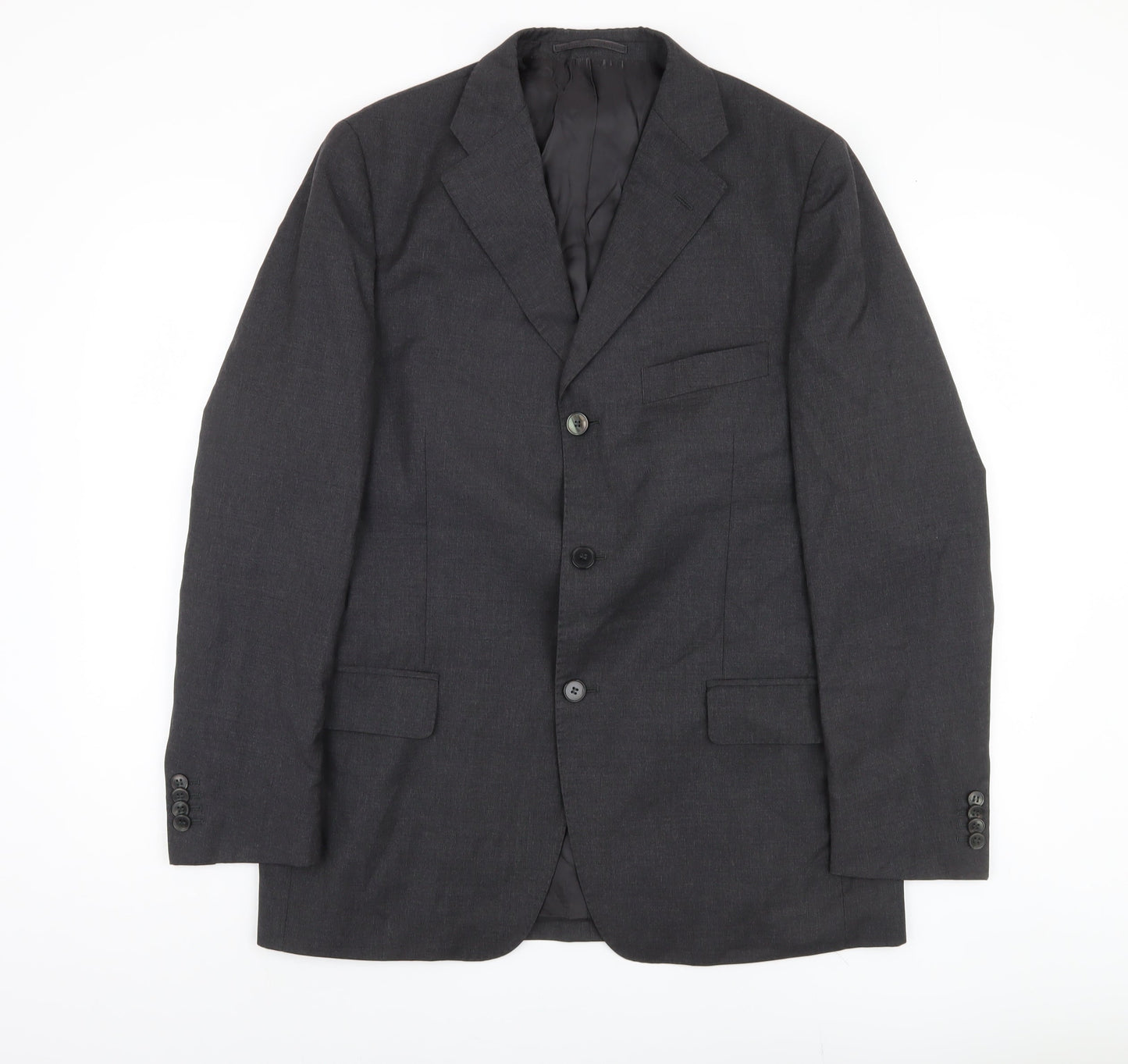 Confitalia Men's Black Blazer, Size 40, Elegant Business Wear