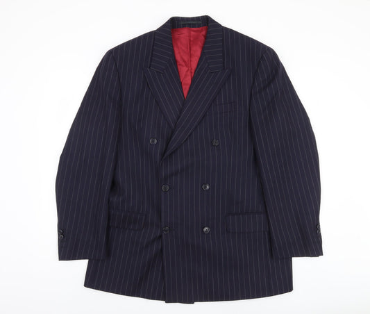 Empire Mills Men's Navy Striped Wool Blazer 40R