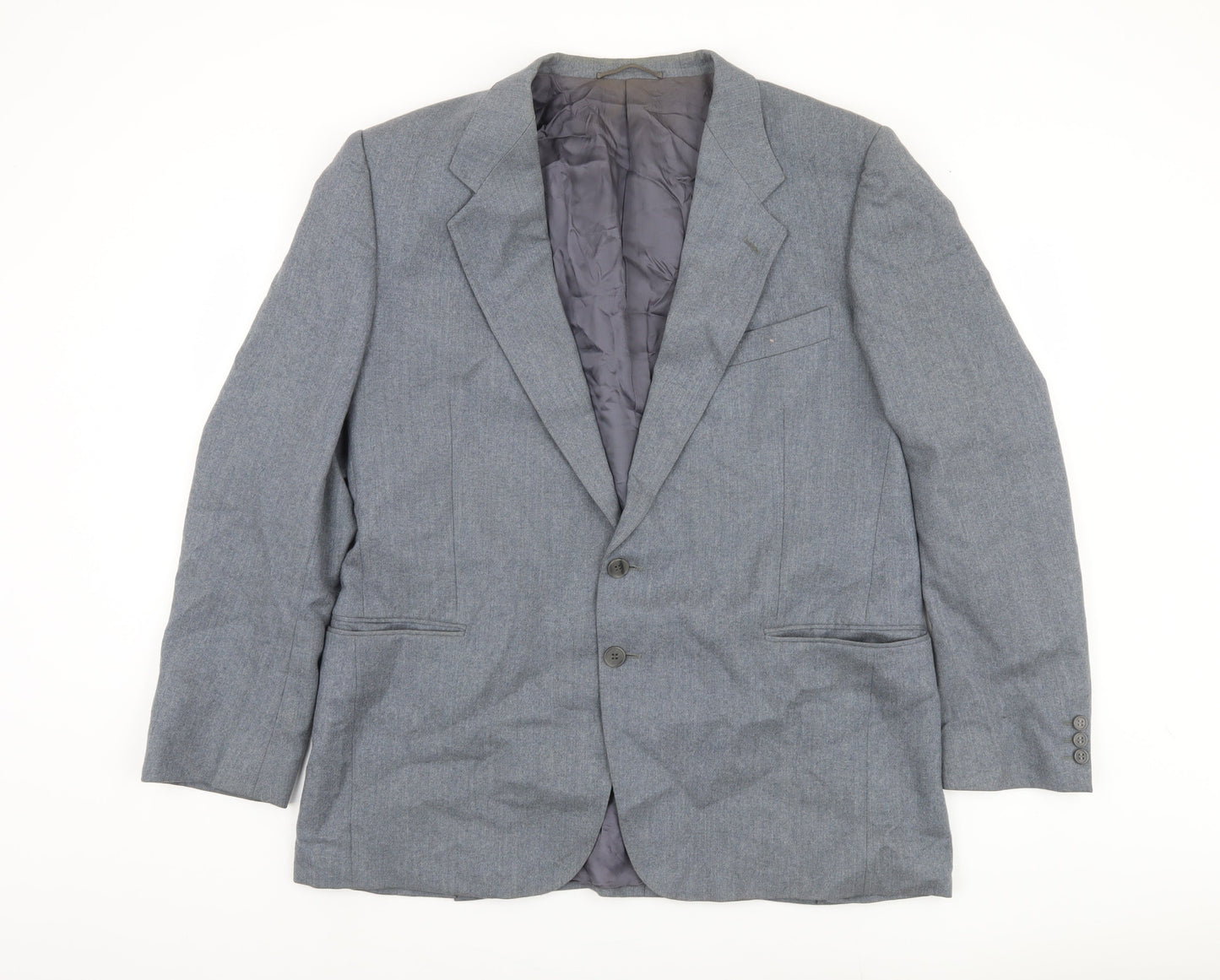 Jaeger Men's Grey Blazer, Wool, Regular Fit, 56R