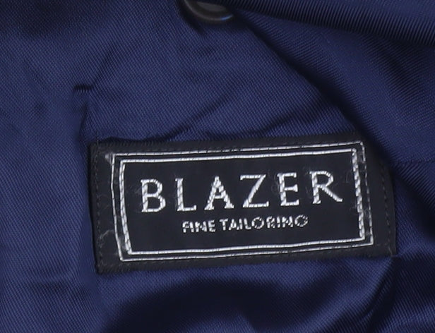Blazer Men's Grey Check Wool Jacket Size 38R