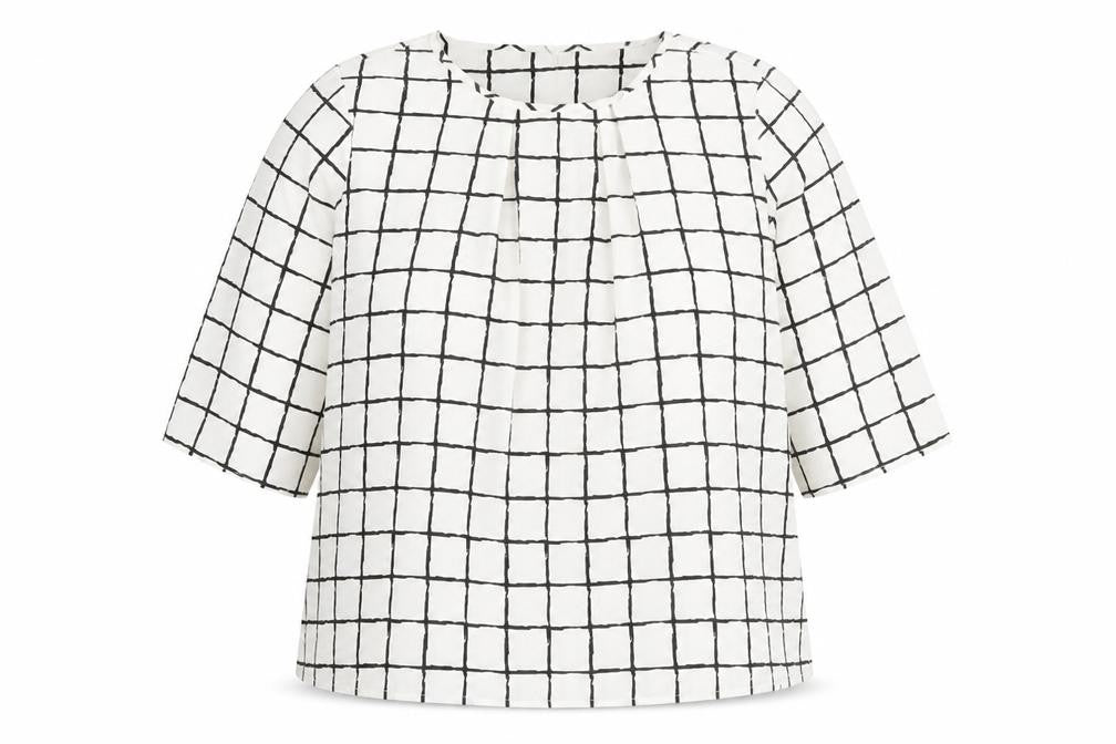 Marks and Spencer Women's White Check Blouse UK 20