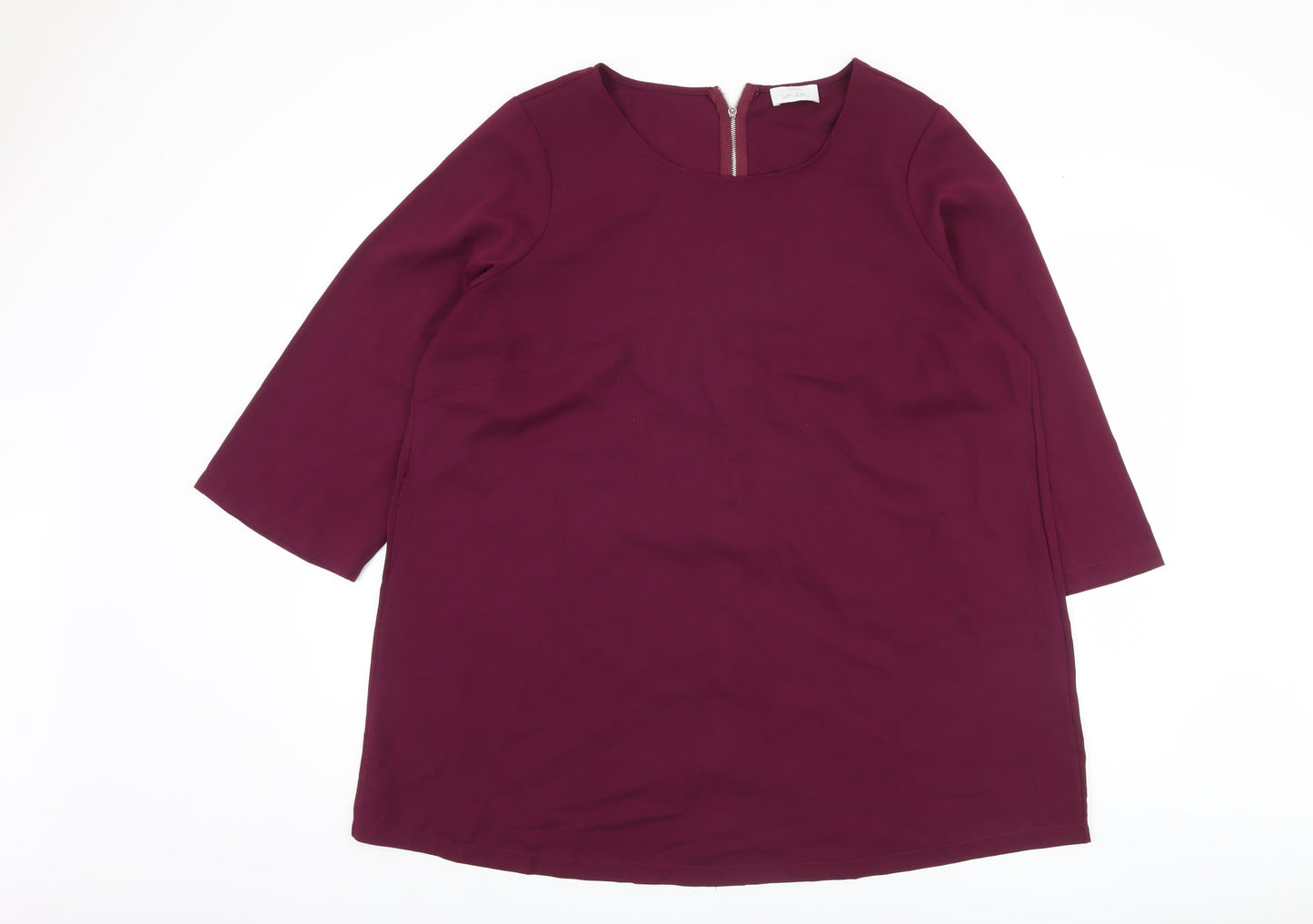 Yours Women's Purple 3/4 Sleeve Top, Size 20