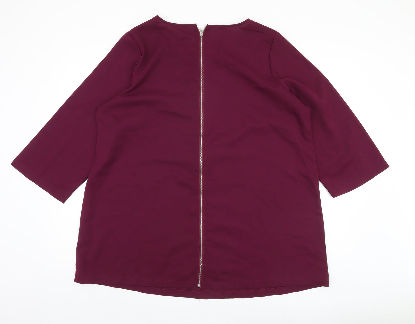 Yours Women's Purple 3/4 Sleeve Top, Size 20