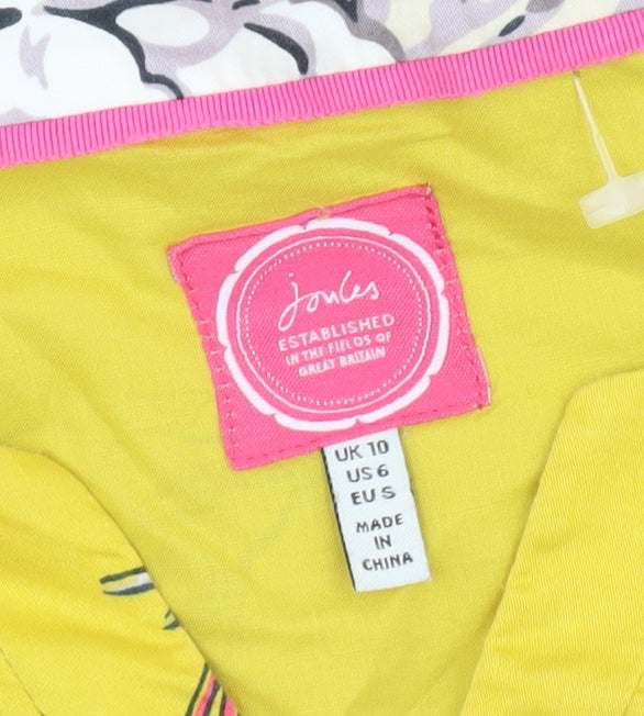 Joules Women's Yellow Floral Dress Size 10
