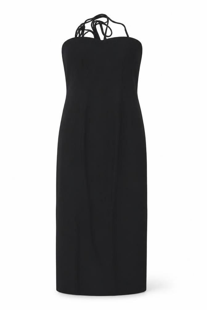 Front view of Wallis Black Midi Bodycon Dress, size 8