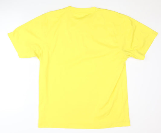 Runners Point Men's Yellow Running T-Shirt, L