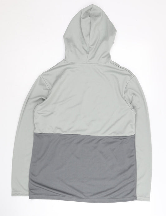 Real Essentials Men's Grey Pullover Hoodie L