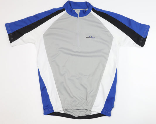 TCM Men's L Grey Cycling Jersey T-Shirt