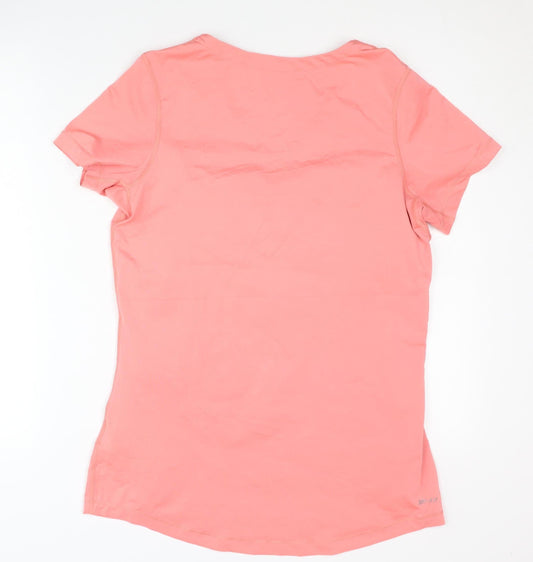 Nike Women's Pink XL V-Neck Athletic T-Shirt