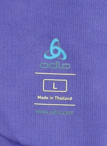 Odlo Purple Unisex T-Shirt L | Activewear, Solid, Basic