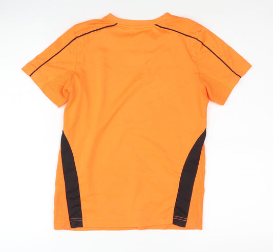 Rossi Bright Orange Boys T-Shirt - Size 11 Years, Breathable Activewear