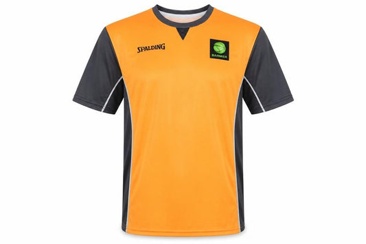 Spalding Men's Orange Black T-Shirt Jersey L
