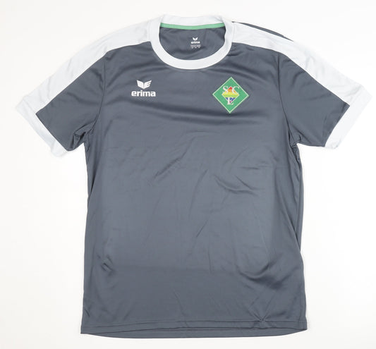 Erima Men's Grey Football Jersey T-Shirt M