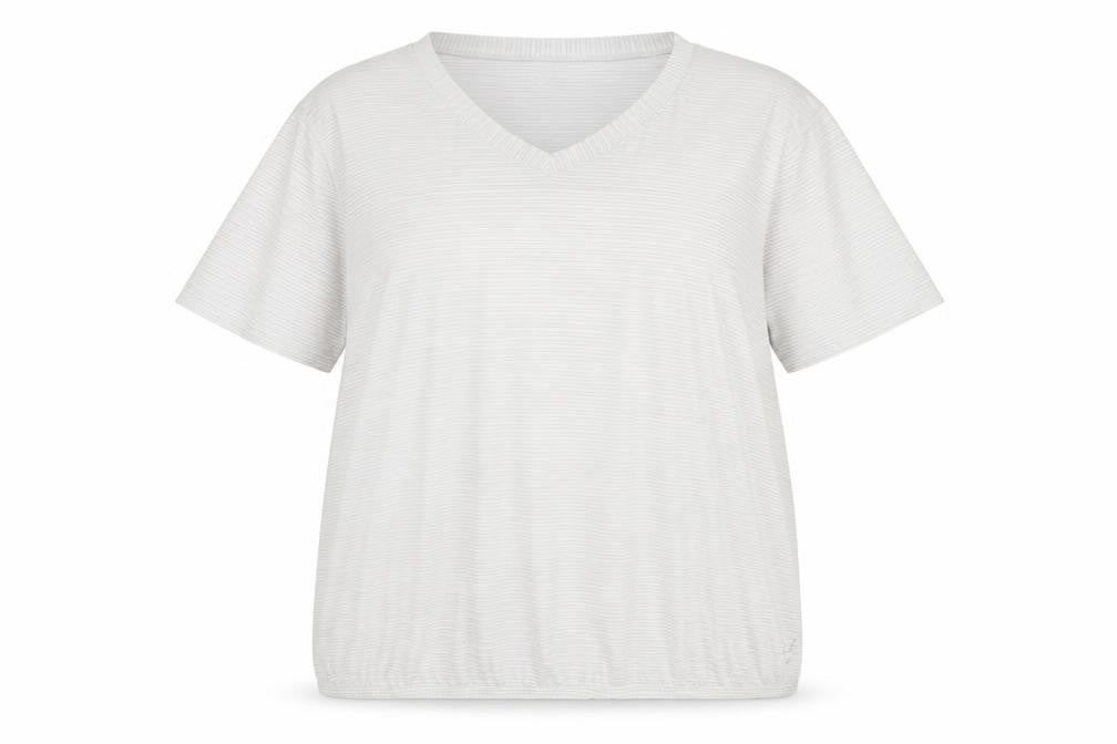 Energetics Womens White T-Shirt V-Neck Size 18