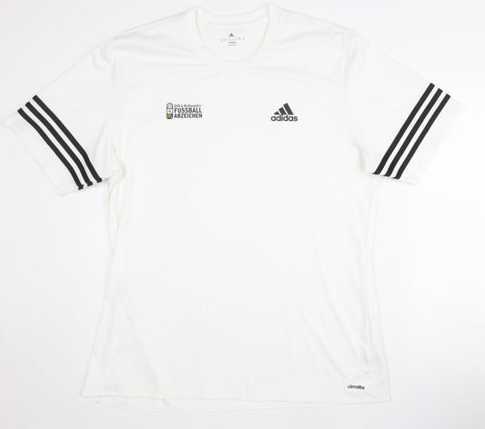 Adidas Men's White XL T-Shirt, Breathable & Moisture Wicking