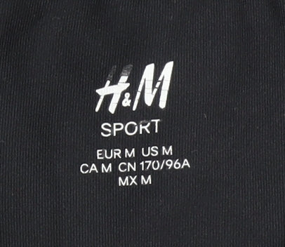 H&M Women's Black Athletic T-Shirt Size 12