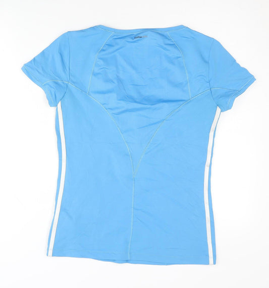 Adidas Women's Blue T-Shirt Size 14 V-Neck Activewear