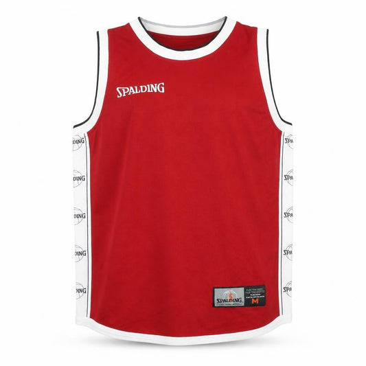 Spalding Red Basketball Tank Top, M, Unisex