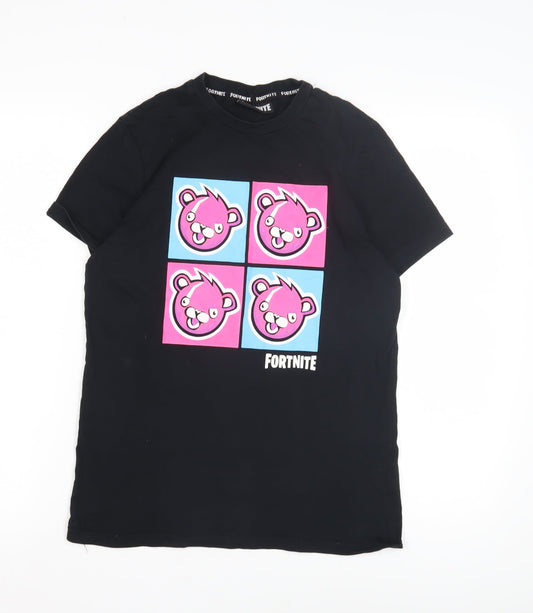 FORTNITE Teens Black Graphic T-Shirt Short Sleeve