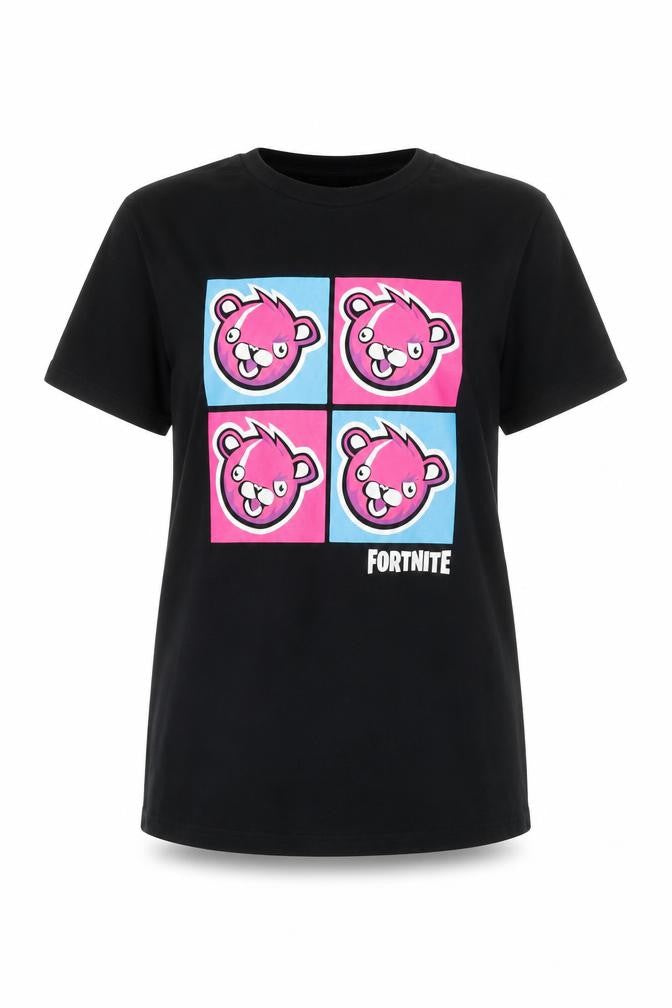 Teenss UK Size 7 FORTNITE Black Cotton T-Shirt