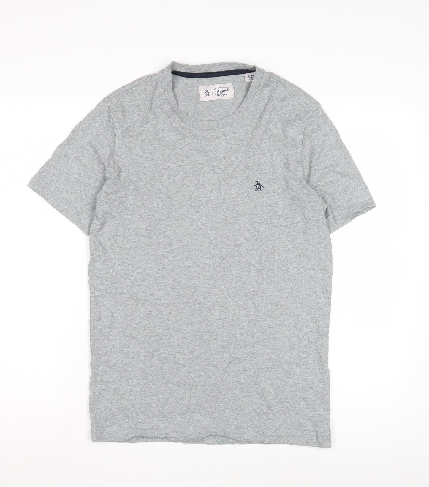 Penguin Men's Grey Short Sleeve T-Shirt Small