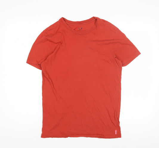 Armani Exchange Men's Red Crew Neck T-Shirt, Size S