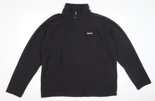 Regatta Men's Black 2XL Fleece 1/4 Zip Sweatshirt