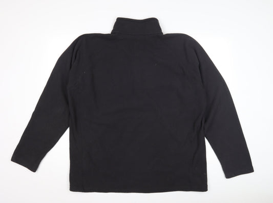 Regatta Men's Black 2XL Fleece 1/4 Zip Sweatshirt