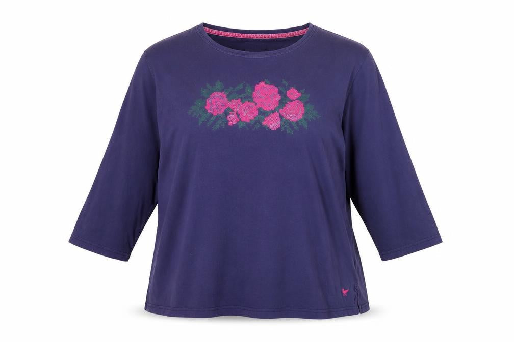 Country Rose Women's Purple XL Floral T-Shirt