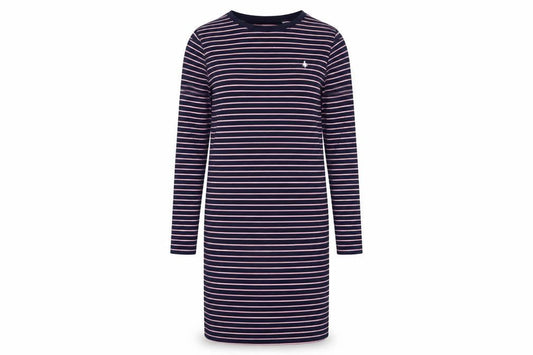 Jack Wills Women's Blue Striped T-Shirt Dress, Size 8