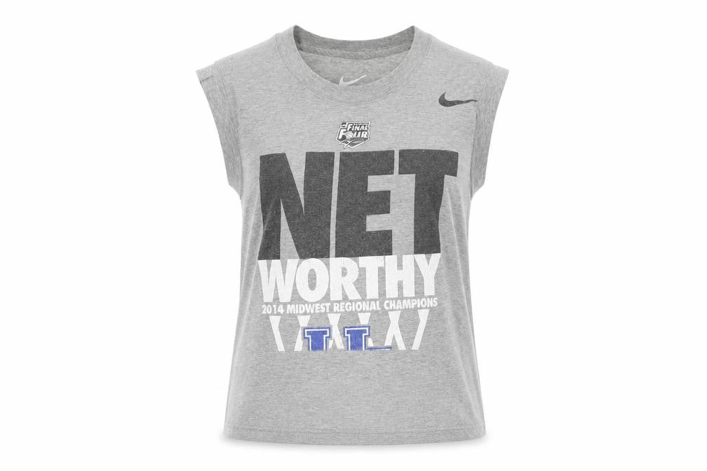 Unisex Adultss UK Size S Nike Grey Cotton Blend T-Shirt