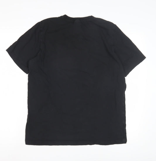 Adidas Men's Black Graphic Print T-Shirt, Size M