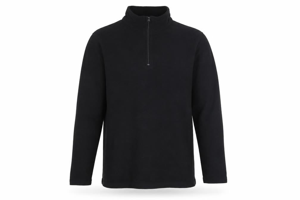 Roly Black Unisex Sweatshirt S 1/4 Zip Fleece
