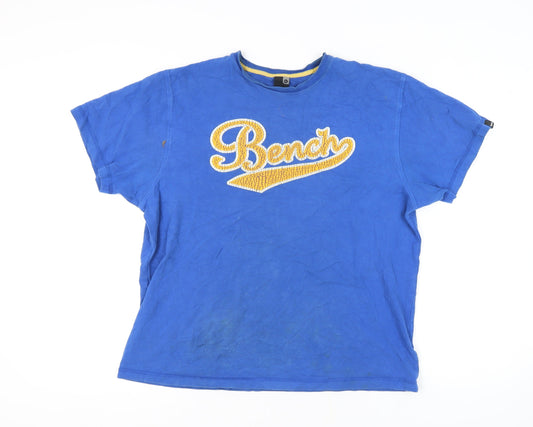 Bench Blue Unisex T-Shirt - XL, Casual Cotton Crew