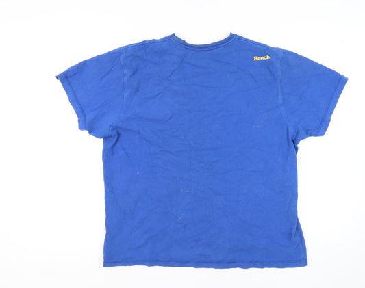 Bench Blue Unisex T-Shirt - XL, Casual Cotton Crew