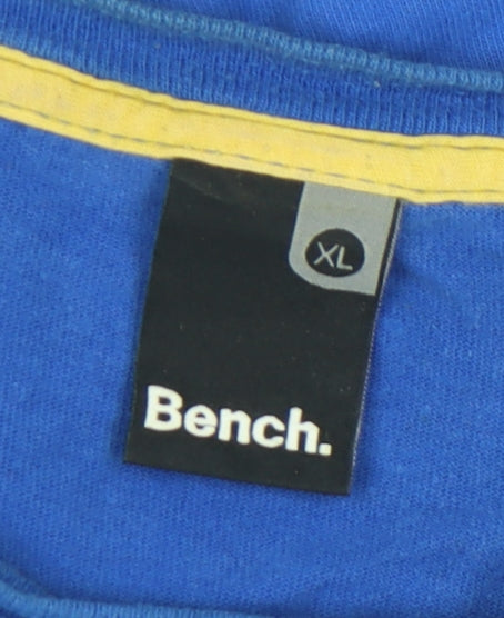 Bench Blue Unisex T-Shirt - XL, Casual Cotton Crew