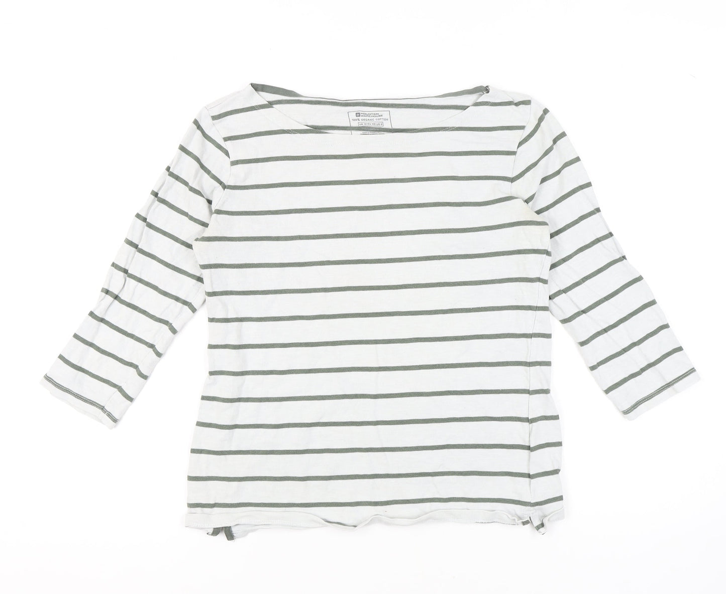 Mountain Warehouse Women's White Striped Top - Size 12